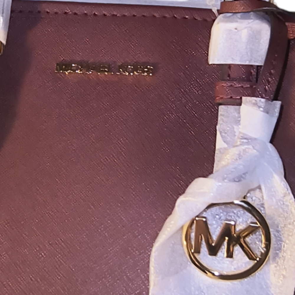 Michael Kors Jet Set Travel XS Saffiano Leather in Dark Cherry Crossbody - Picture 6 of 13